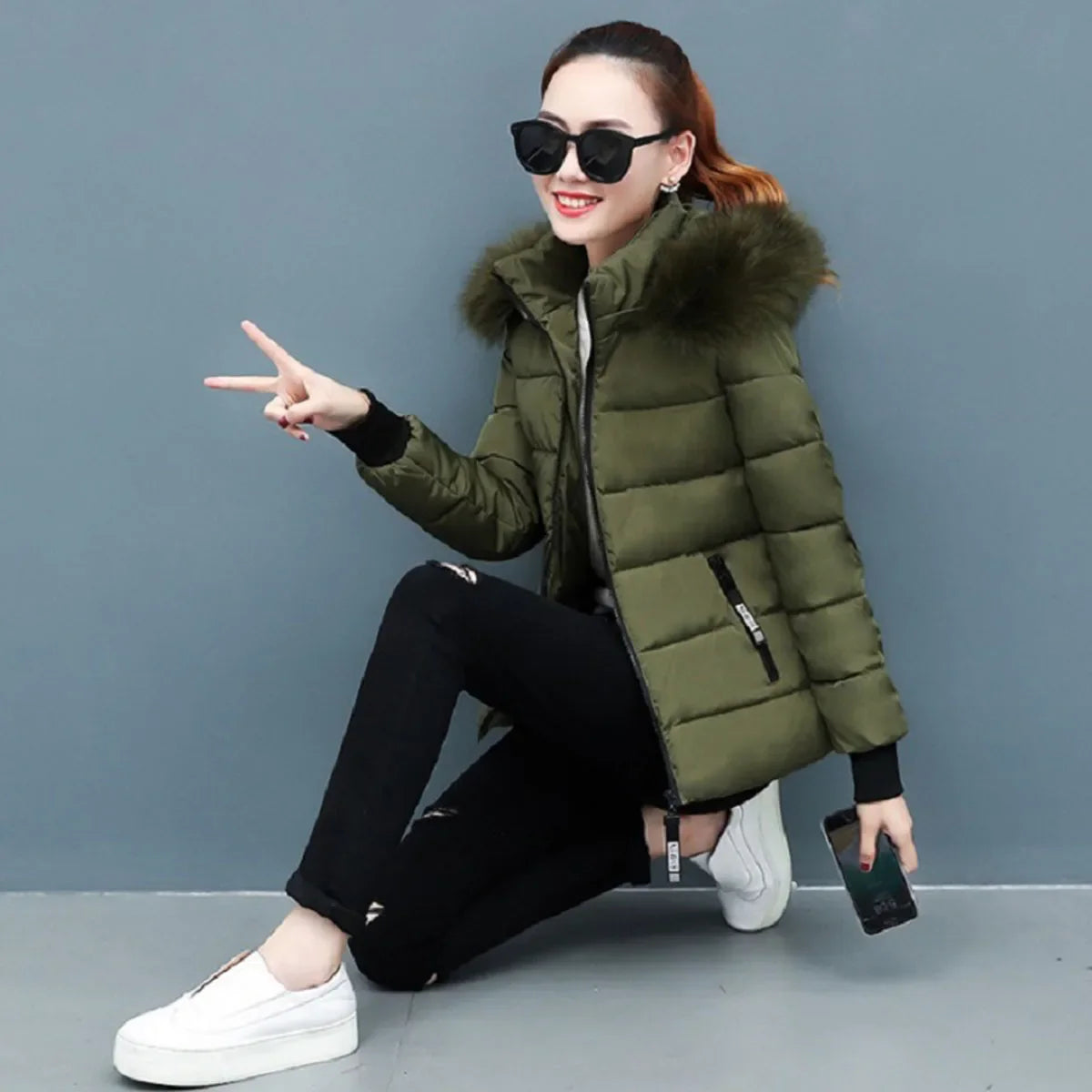 HookUpCo. Lightweight Packable Hooded Puffer Jacket for Women