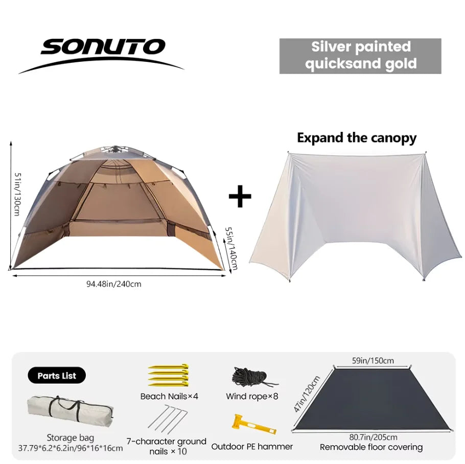 HookUpCo. Quick-Setup Family Camping Tent - HookUpCo.