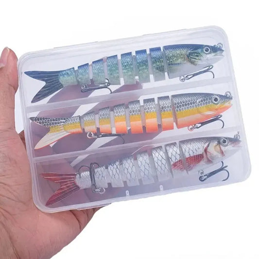 HookUpCo. 8 Segment Bionic Swimbait Lure Set