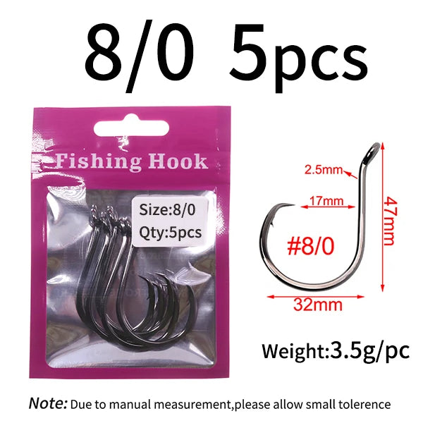 HookUpCo. Heavy-Duty Black Nickel Fishing Hooks - HookUpCo.