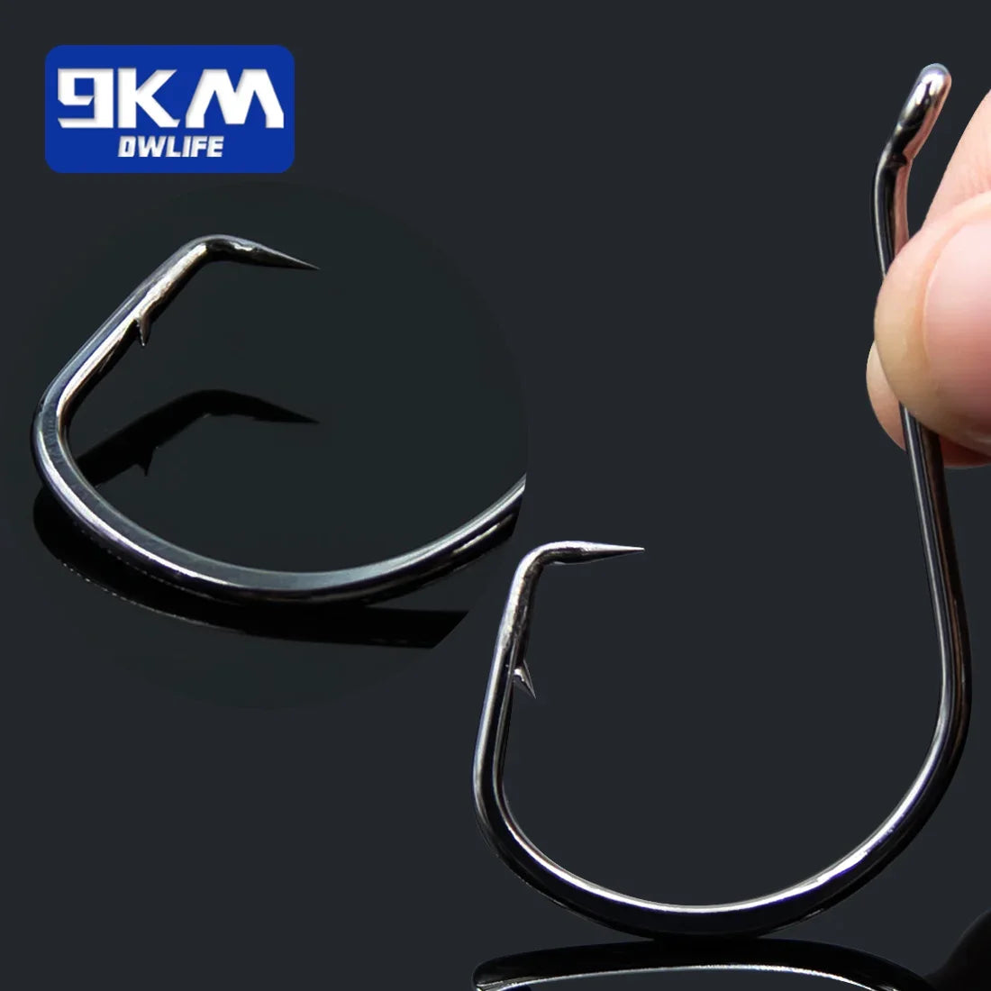 HookUpCo. Offset Barbed Fishing Hooks Set 25-50Pcs - HookUpCo.