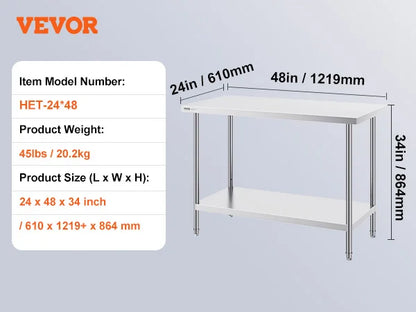 HookUpCo. Heavy Duty Prep Table
