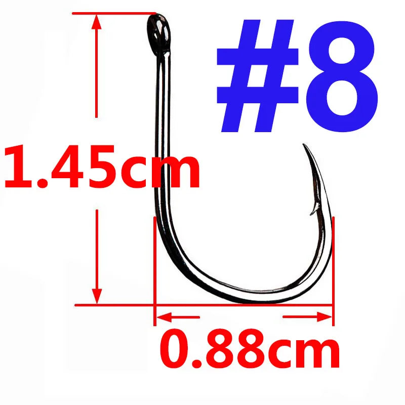 HookUpCo. 100 Pcs Offset Circle Fishing Hooks - HookUpCo.
