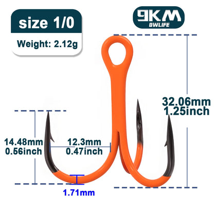 HookUpCo. 10Pcs Strong Treble Hooks for Fishing - HookUpCo.