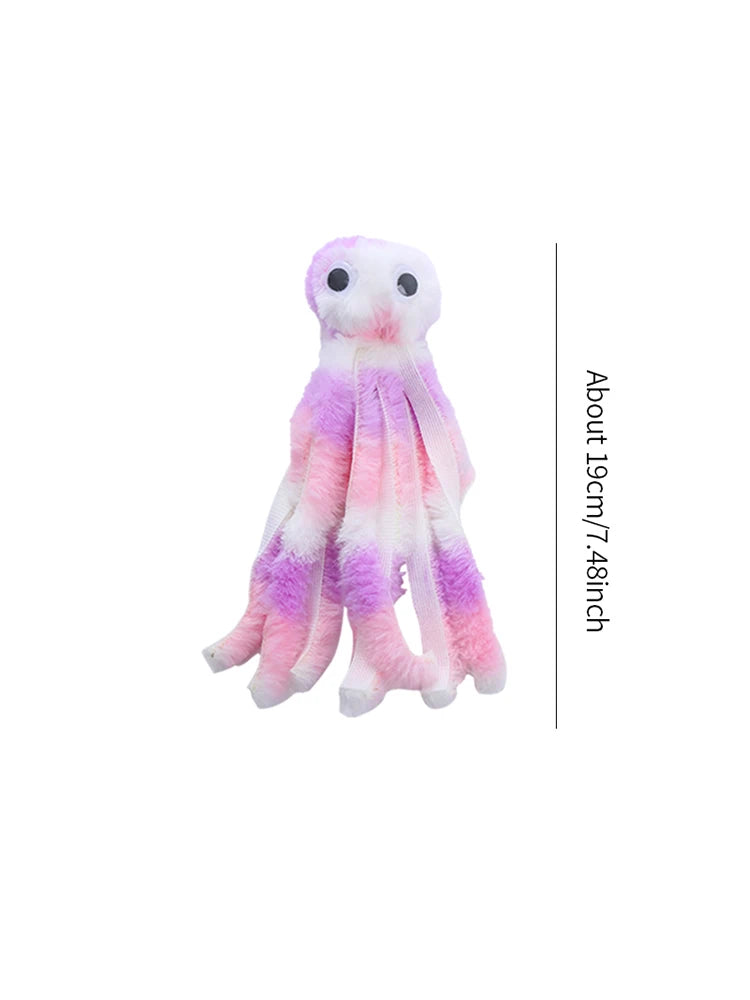 Interactive Plush Octopus Cat Toy for Teeth and Playtime