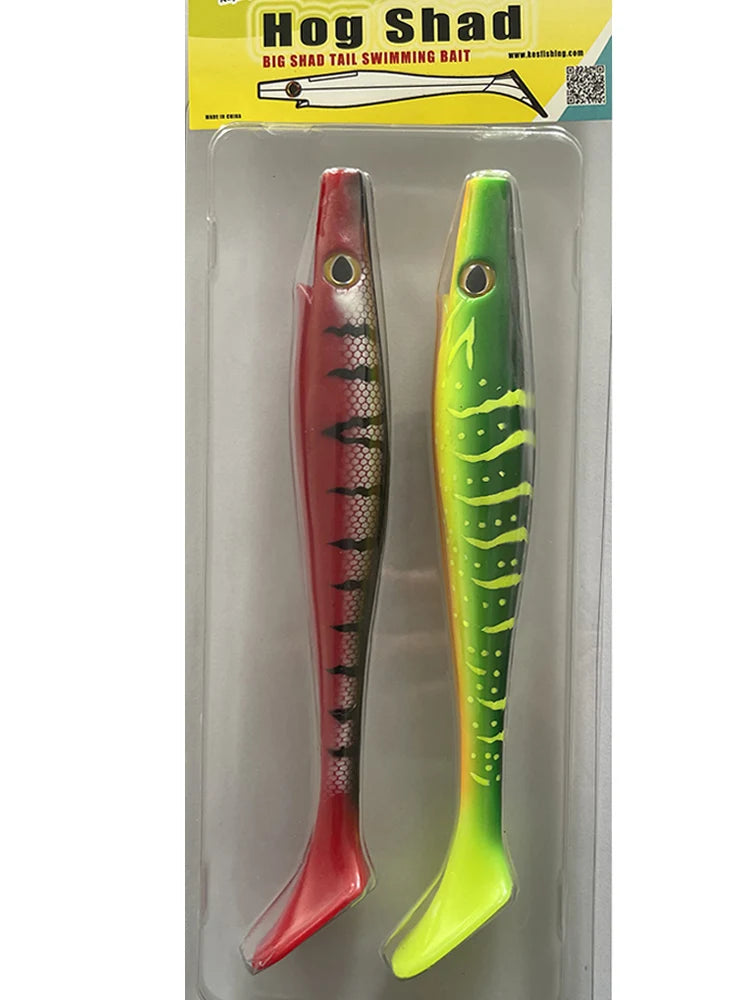 HookUpCo. Hog Shad Soft Lures for Pike Fishing - HookUpCo.