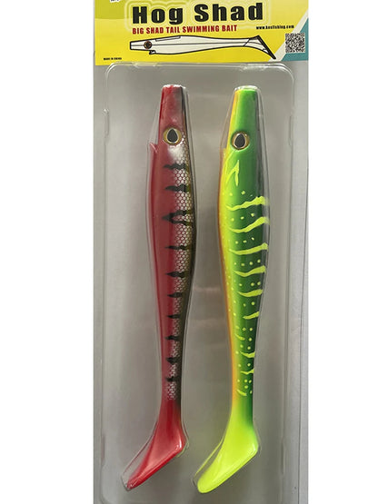 HookUpCo. Hog Shad Soft Lures for Pike Fishing - HookUpCo.