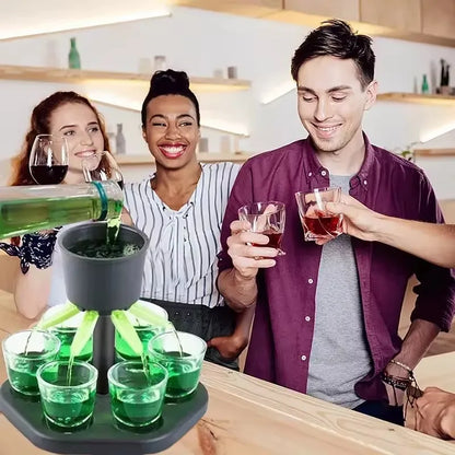 HookUpCo. 6 Shot Glass Games Dispenser Set