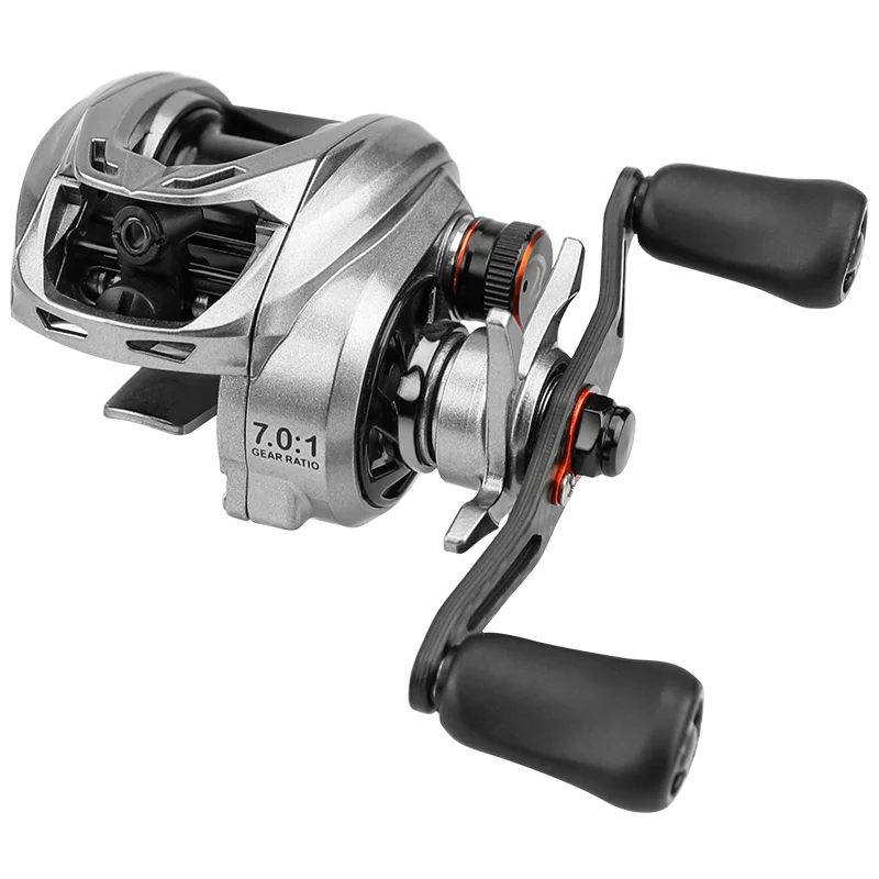 HookUpCo. Silver Rhino Ultralight Baitcaster Reel