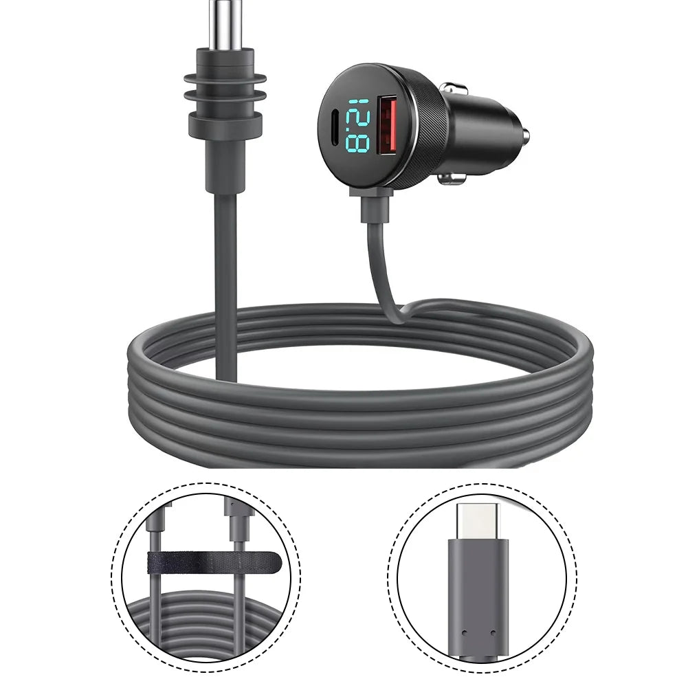 HookUpCo. Mini Dual USB Car Charger with Voltmeter - HookUpCo.