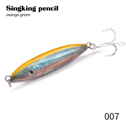 HookUpCo. Slow Sinking Wobly Pencil Fishing Lure 62mm/80mm