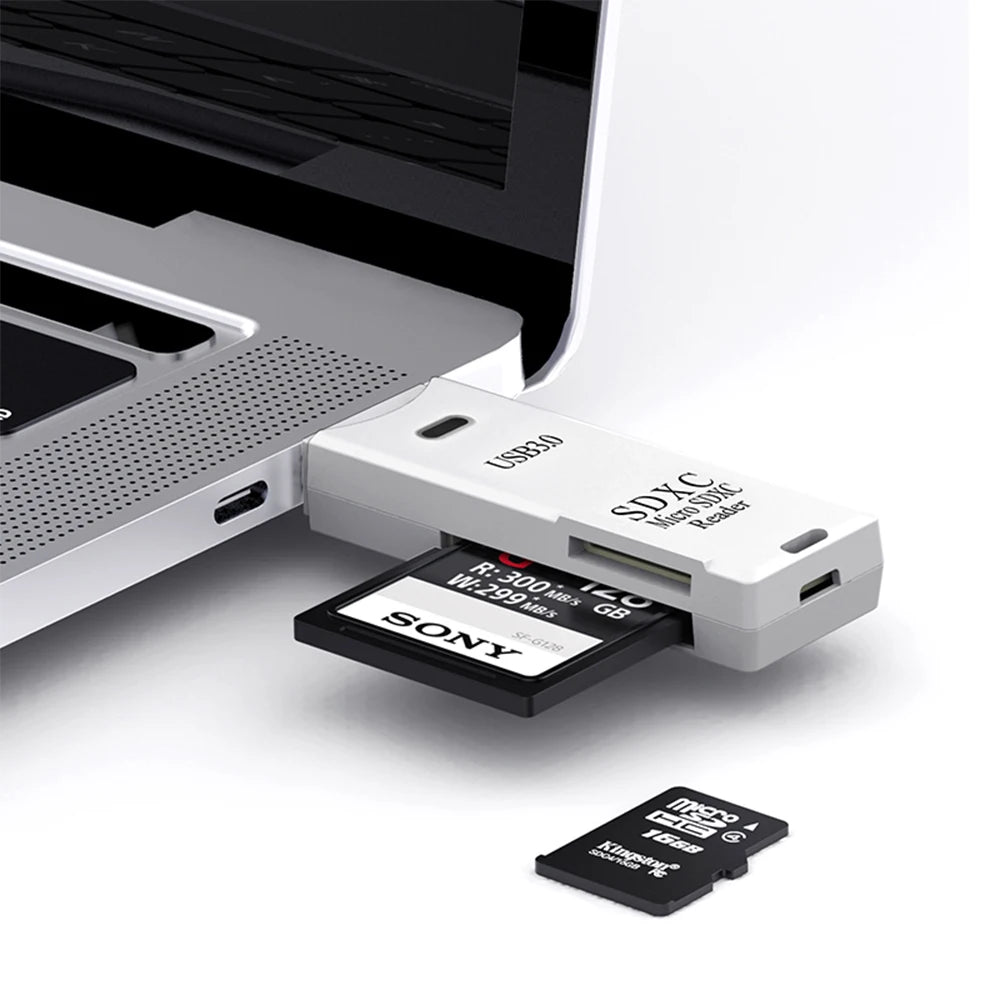 High-Speed 2-in-1 USB 3.0 Card Reader for Micro SD & TF