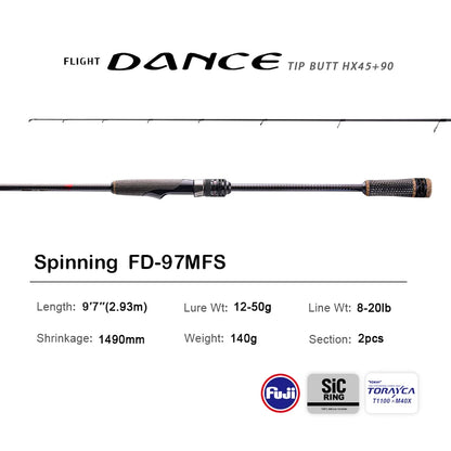 HookUpCo. High Carbon 10FT Spinning Rod