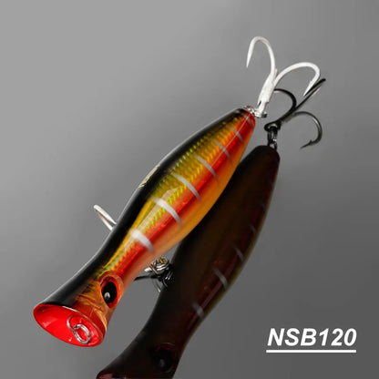 HookUpCo. Big Game Popper Fishing Lures 12cm - HookUpCo.