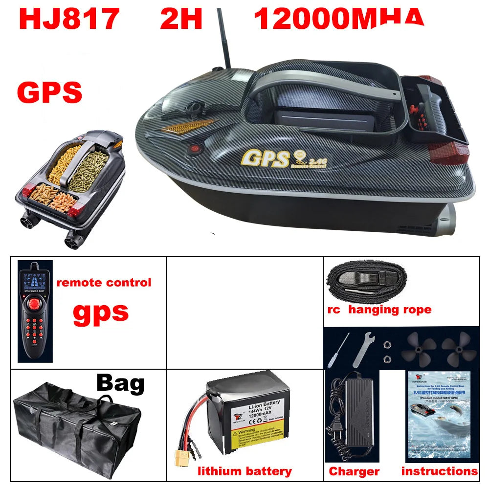 HookUpCo. GPS Bait Boat for Night Fishing