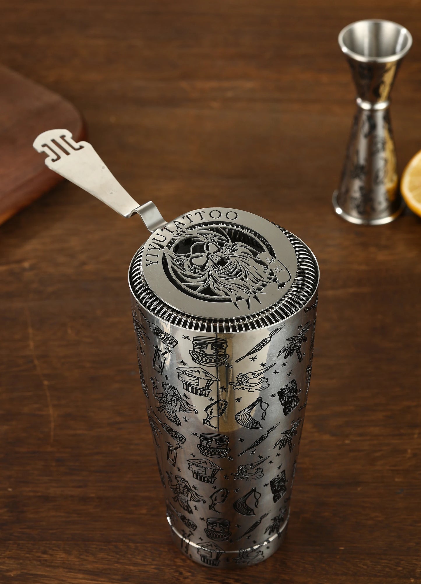 HookUpCo. Stainless Steel Cocktail Strainer