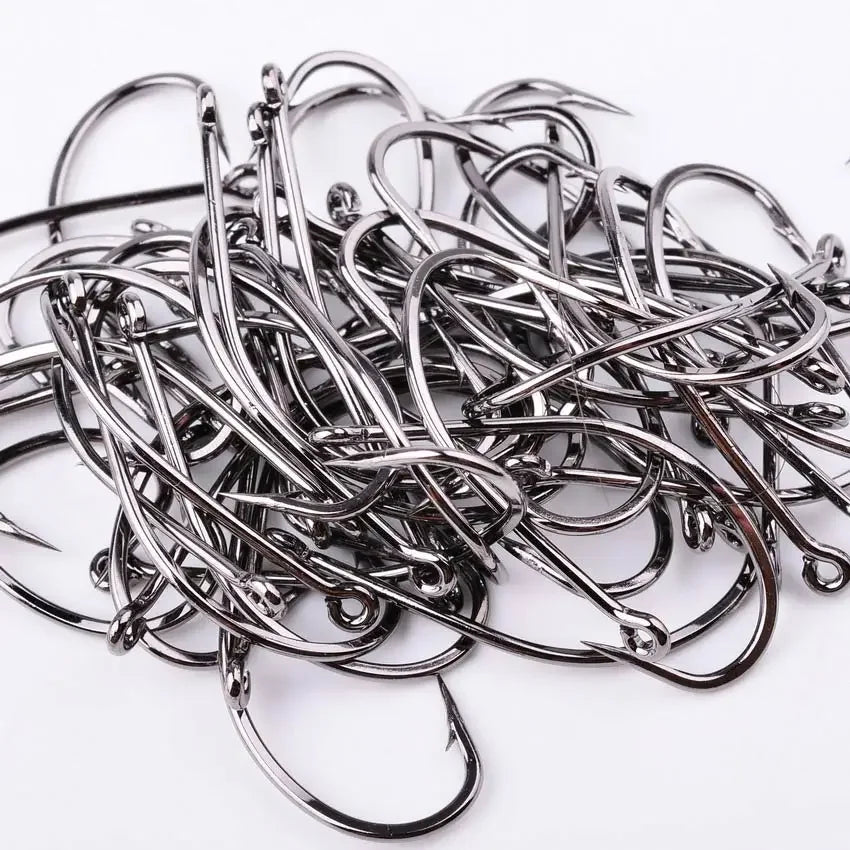HookUpCo. High Carbon Barbed Fishing Hooks Set - HookUpCo.