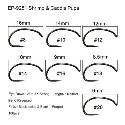 HookUpCo. Barbless Fly Fishing Hooks - HookUpCo.