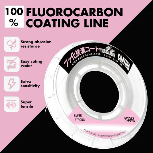 ZUKIBO Japan Fluorocarbon Coating Fishing Line - High Strength