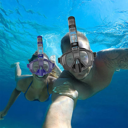 Diving Snorkeling Half Face Anti Fog Swimming Facemask Snorkel Set