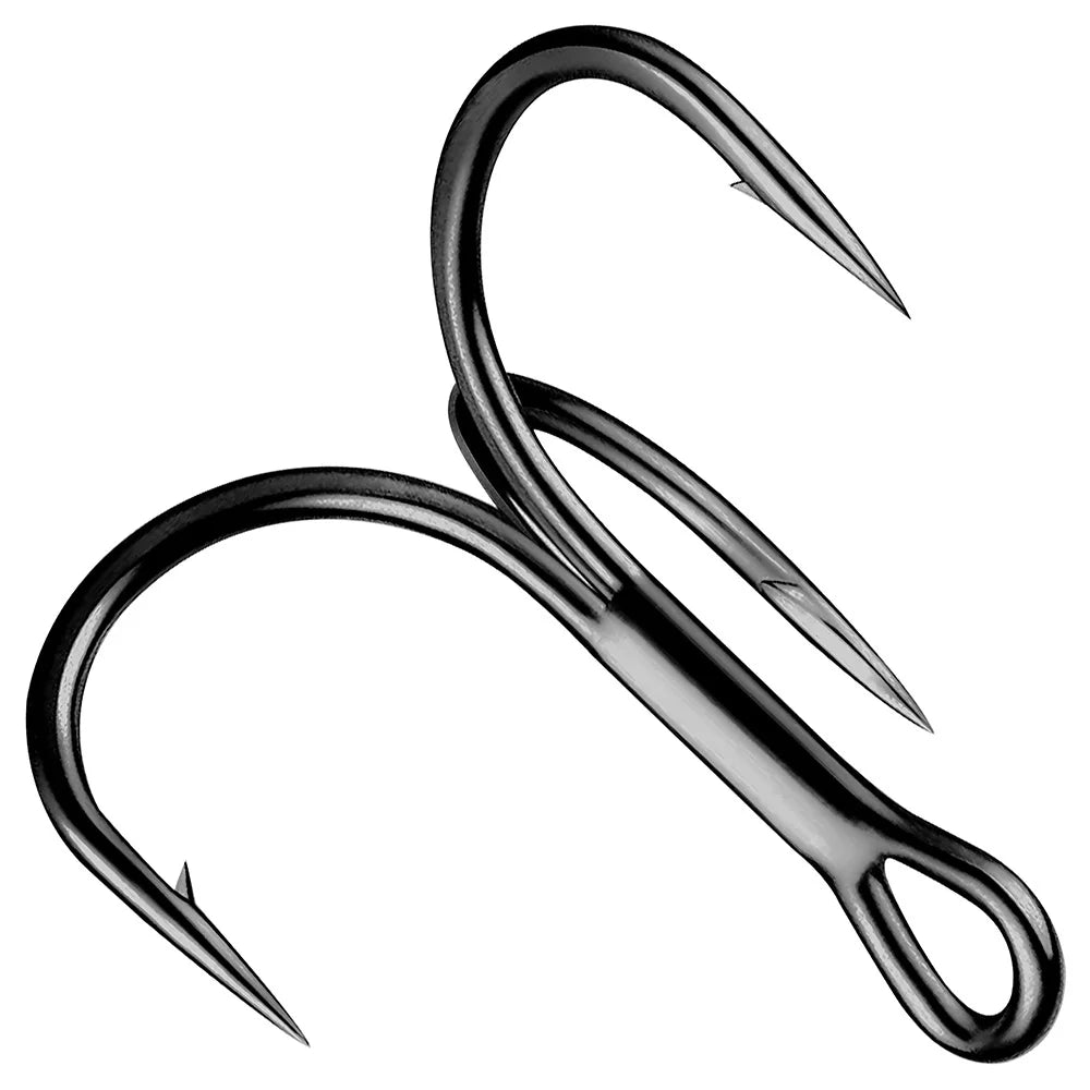 HookUpCo. Strong Carbon Steel Treble Hooks 1#-10/0# - HookUpCo.