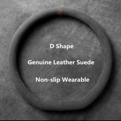 HookUpCo. Breathable Cowhide Suede Steering Cover - HookUpCo.