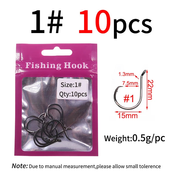 HookUpCo. Heavy-Duty Black Nickel Fishing Hooks - HookUpCo.