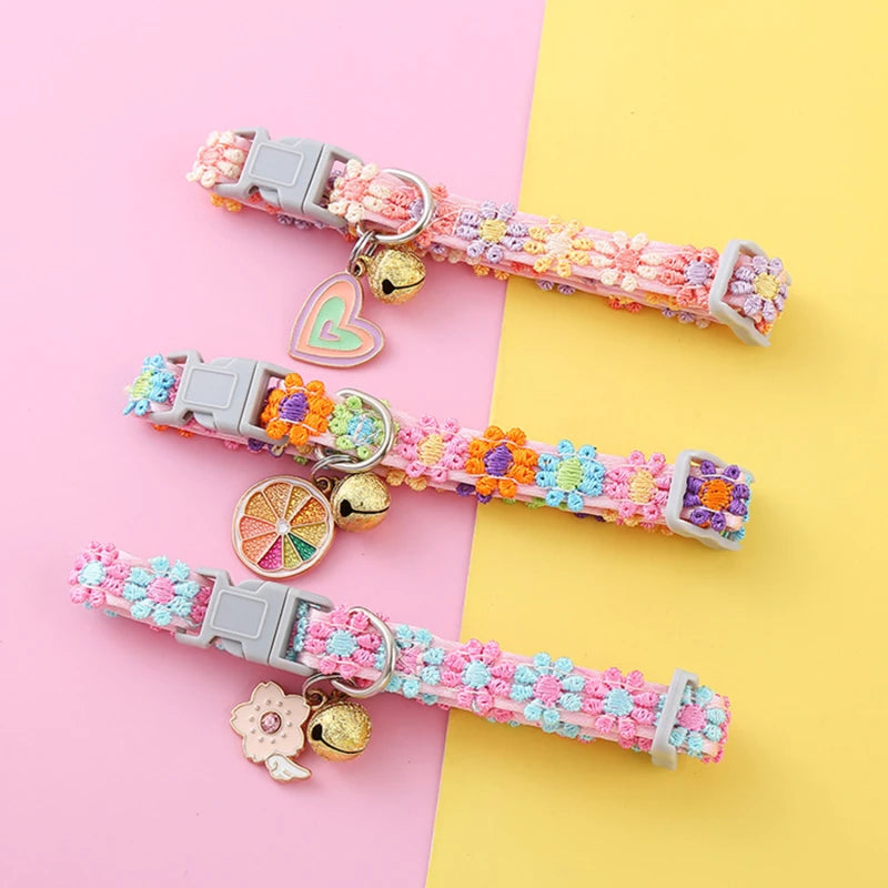 HookUpCo. Colorful Pet Collar with Safety Bell