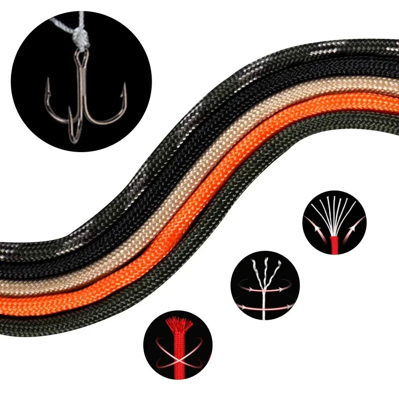 HookUpCo. 550 Paracord Tactical Rope for Camping and DIY