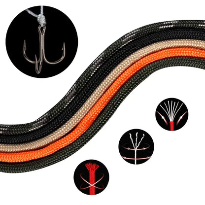 HookUpCo. 550 Paracord Tactical Rope for Camping and DIY