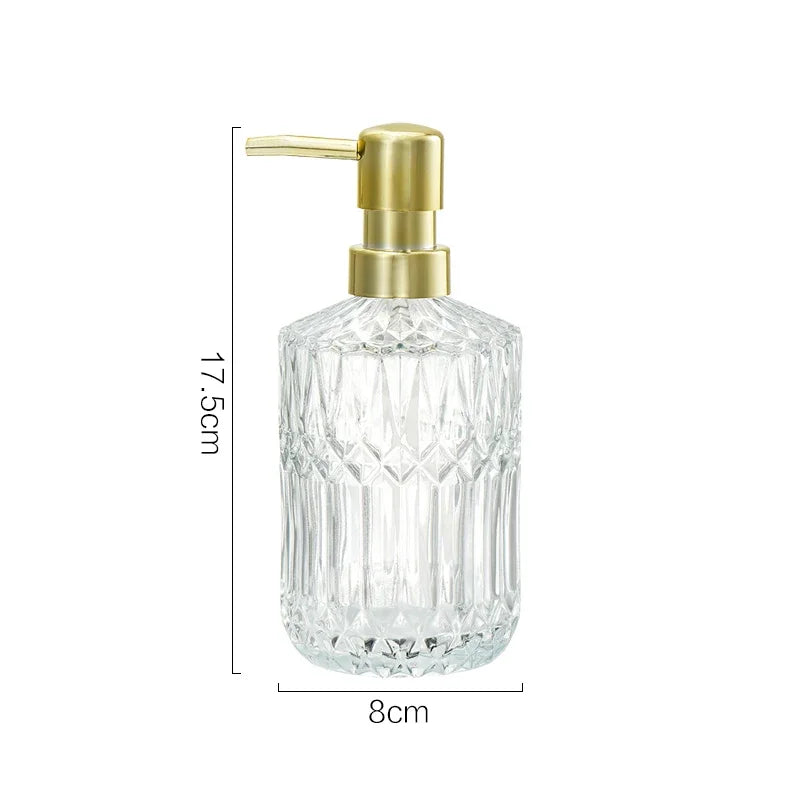 Clear Glass Soap Dispenser for Home and Office