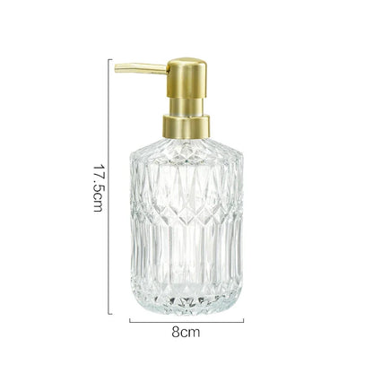 Clear Glass Soap Dispenser for Home and Office