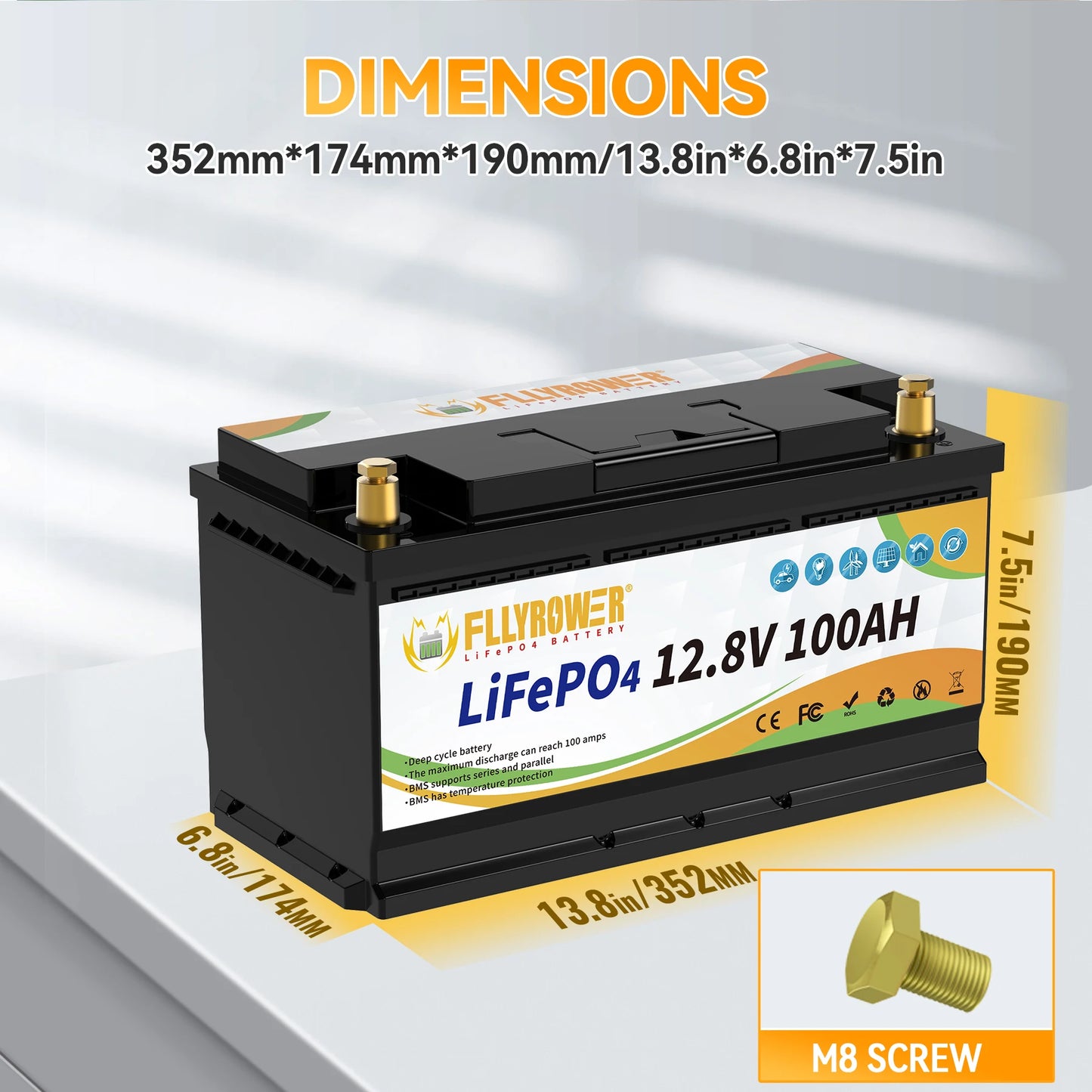 HookUpCo. 12V 100Ah Lithium Battery Pack for RV - HookUpCo.