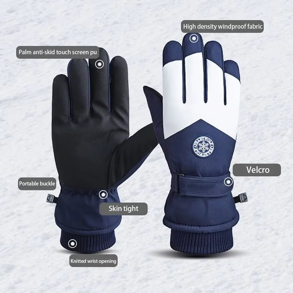 Waterproof Touch Screen Snow Gloves for Winter Sports