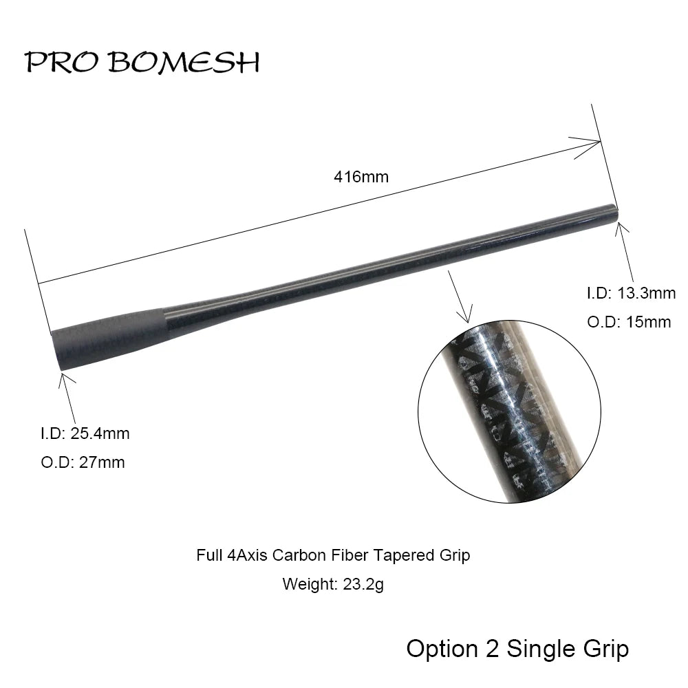 HookUpCo. Carbon Fiber Taper Grip Fishing Handle - HookUpCo.