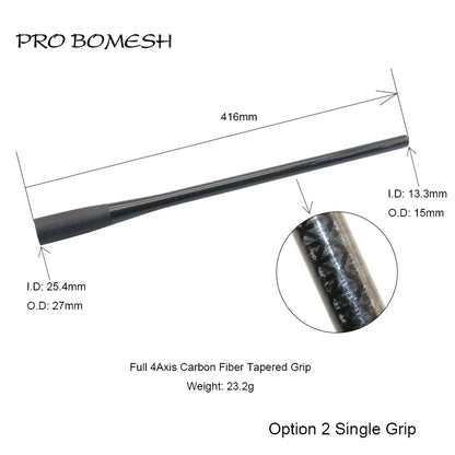 HookUpCo. Carbon Fiber Taper Grip Fishing Handle - HookUpCo.