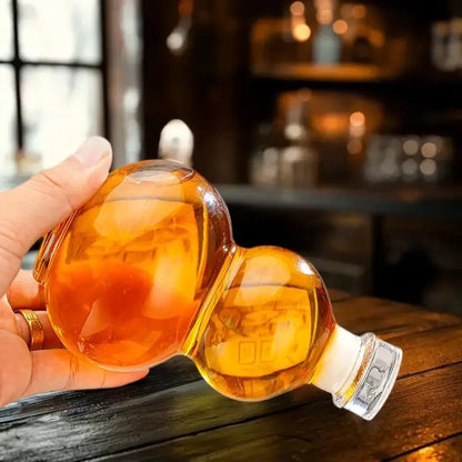 Elegant Borosilicate Glass Wine Bottle with Lid