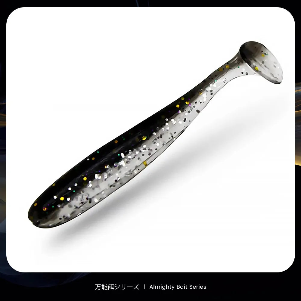 Soft Silicone Shad Worm Fishing Lure for Bass