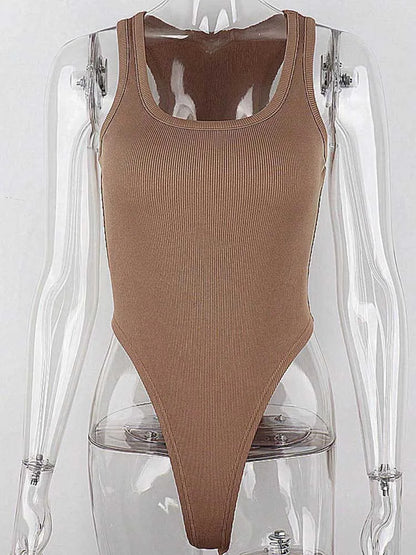 Sleeveless Bodycon Halter Bodysuit for Summer Nights
