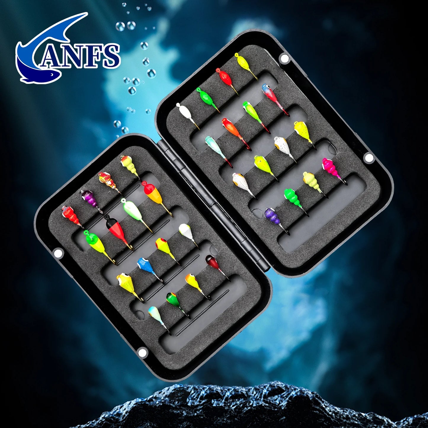 HookUpCo. Premium Ice Fishing Lure Kit, 8pcs