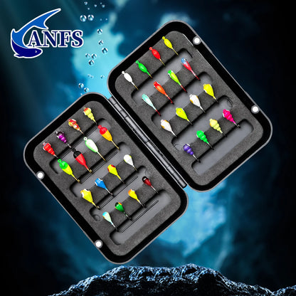 HookUpCo. Premium Ice Fishing Lure Kit, 8pcs