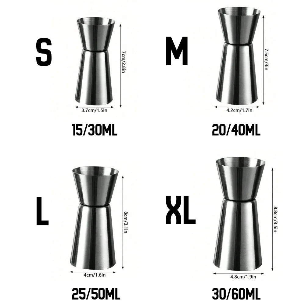 Stainless Steel Dual Shot Cocktail Shaker Tool