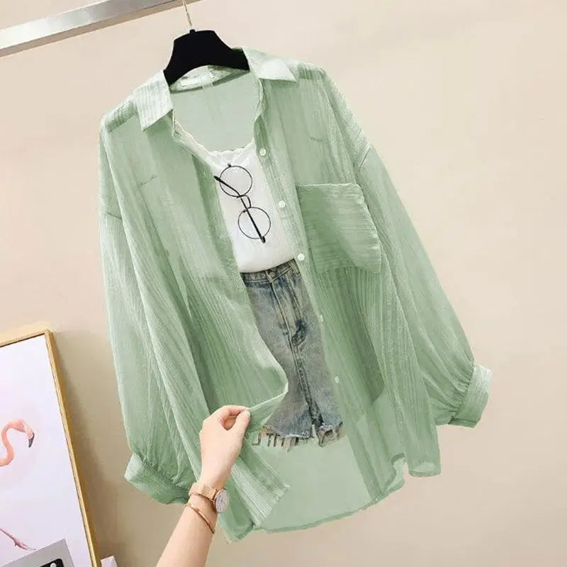 Lightweight Chiffon Sun Protection Shirt for Women