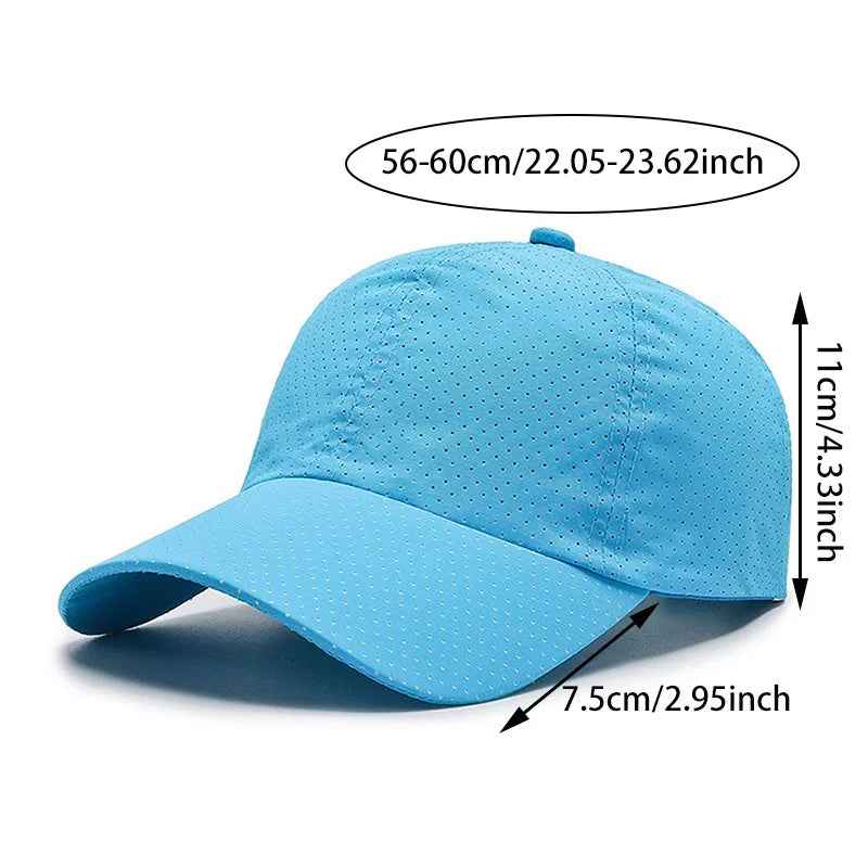 Quick-Dry Adjustable Sun Cap for Outdoor Sports