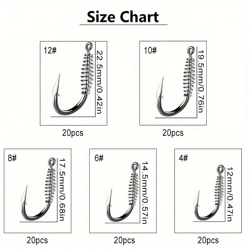 HookUpCo. Stainless Steel Carp Hooks - 20pcs Set - HookUpCo.