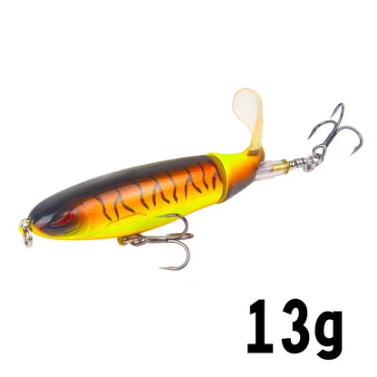 HookUpCo. Topwater Fishing Lure with Rotating Tail