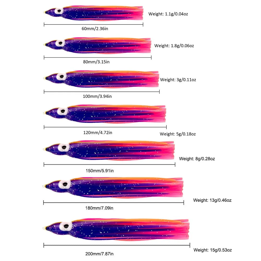 HookUpCo. Luminous Soft Octopus Trolling Lure