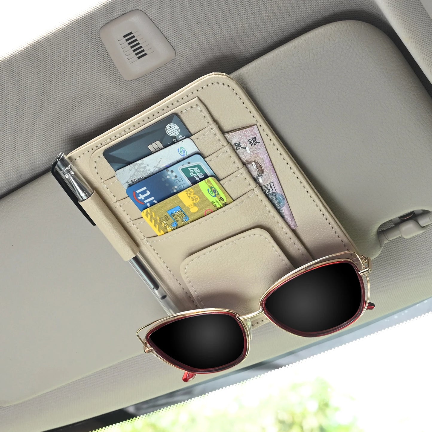 HookUpCo. Car Sun Visor Organizer with Pockets - HookUpCo.