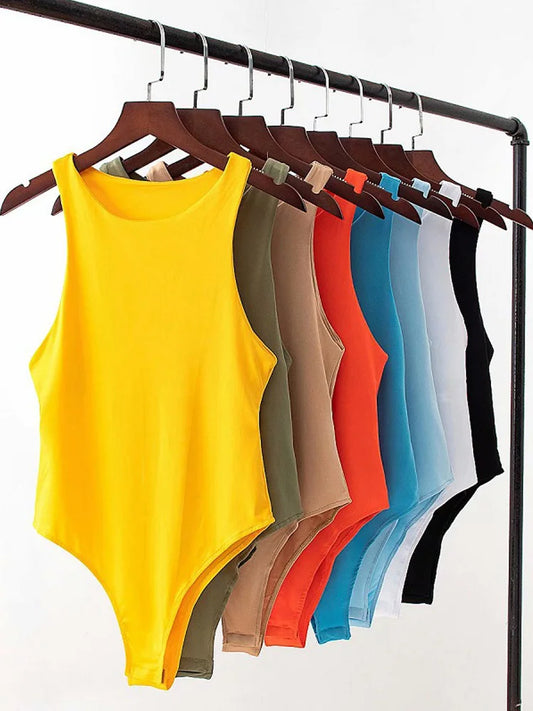 Chic Summer Bodycon Bodysuit for Women in 4 Stylish Colors