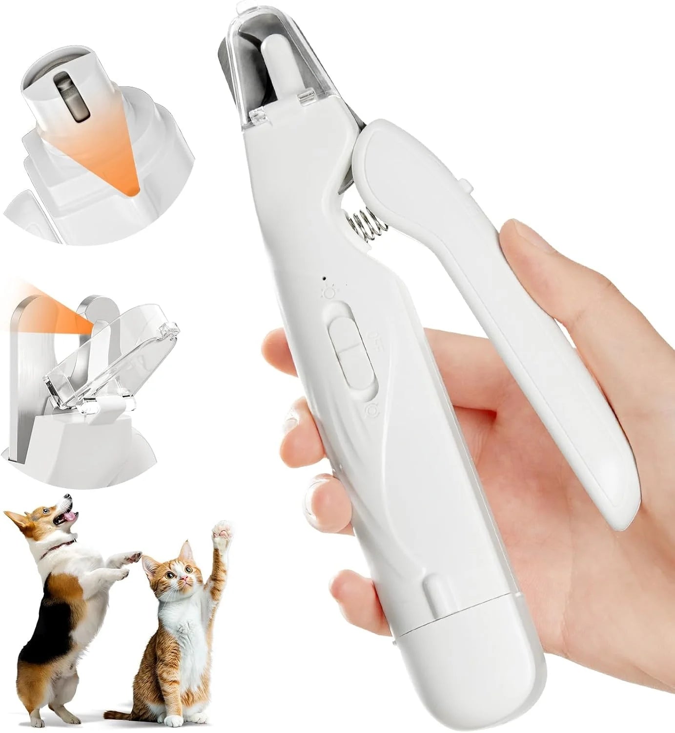 HookUpCo. Quiet Pet Nail Grinder with LED Lights